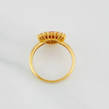 Anillo Halo Corazón 3.5g / T6 1/4 Oro Amarillo 18K