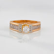 Anillo Solitario Puente 4.85g / T7 Dos Oros Blanco Rosa 18K