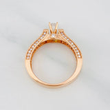 Anillo Solitario Puente 4.8g / T7 1/4 Dos Oros Blanco Rosa 18K