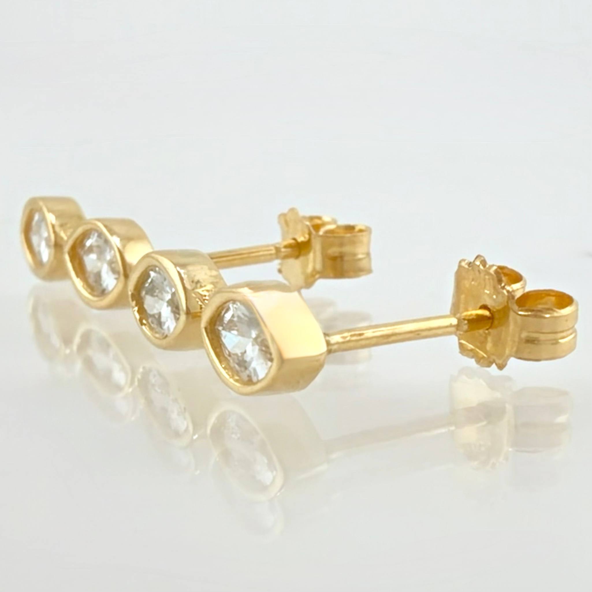 Topos Ojos Binoculares 1.9gr / 1.4cm / Oro Amarillo 18K