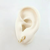 Topos Ojos Binoculares 1.9gr / 1.4cm / Oro Amarillo 18K