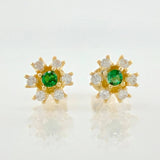 Topos Flor Invernal 2.4gr / 7mm Oro Amarillo 18K *
