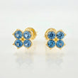 Topos Flor Trebol 1.65gr / 6mm Oro Amarillo 18K