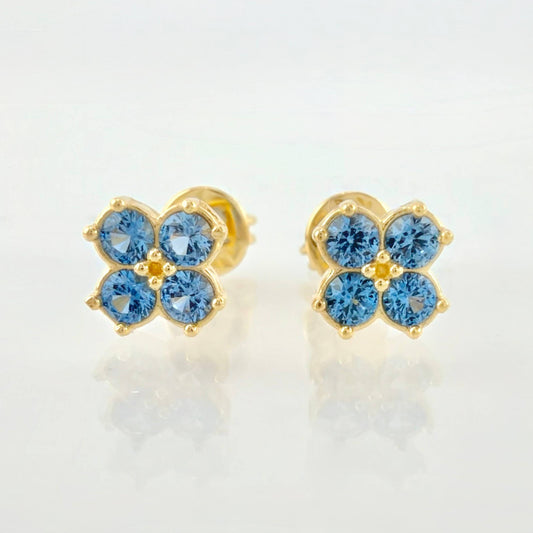 Topos Flor Trebol 1.65gr / 6mm Oro Amarillo 18K