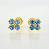 Topos Flor Trebol 1.65gr / 6mm Oro Amarillo 18K