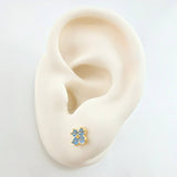 Topos Flor Trebol 1.65gr / 6mm Oro Amarillo 18K