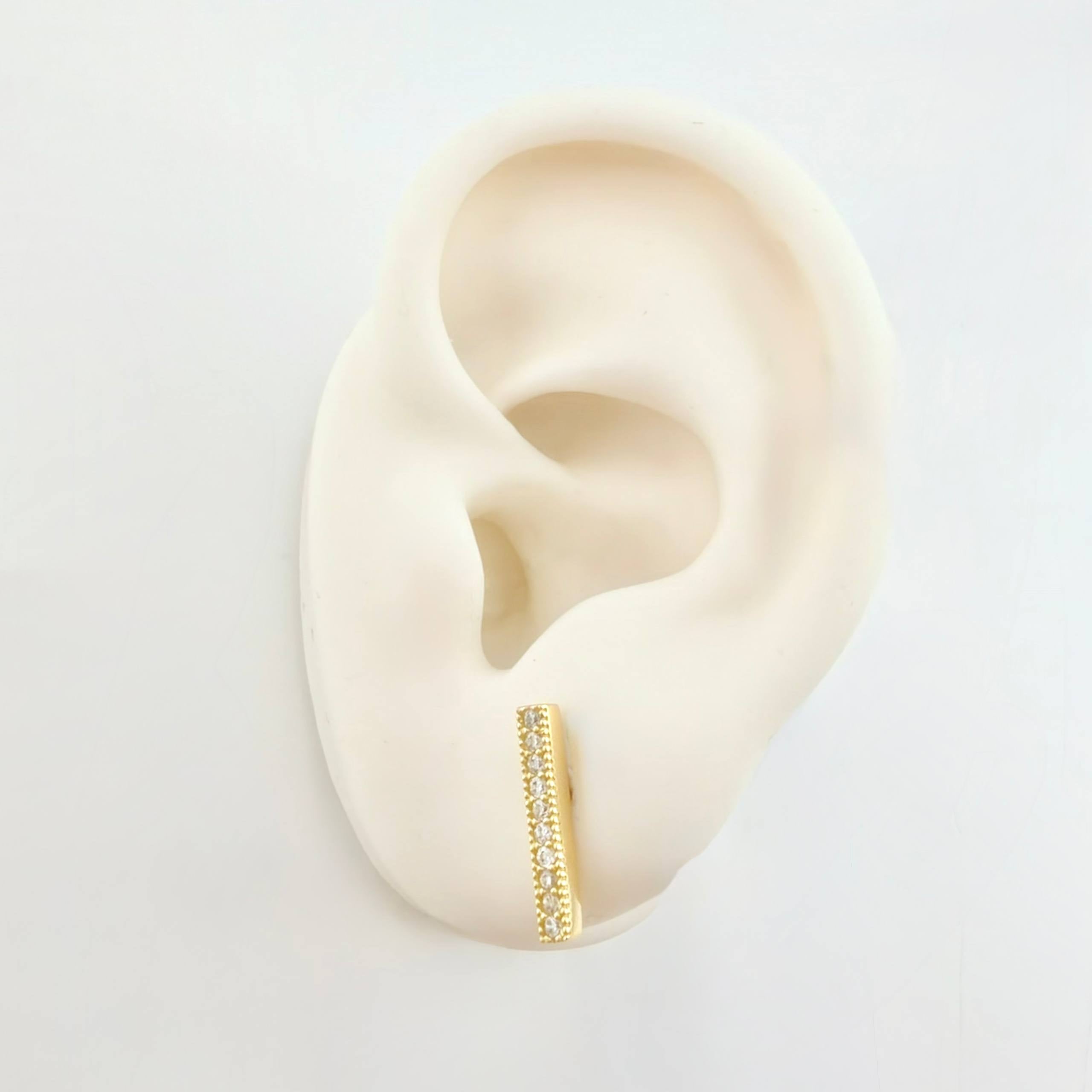 Topos Recta Impecable 2.05gr / 1.4cm / Oro Amarillo 18K