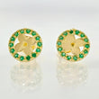 Topos Circulo Flor 1.6gr / 8mm Oro Amarillo 18K