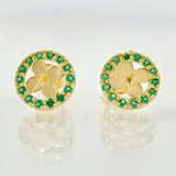 Topos Circulo Flor 1.6gr / 8mm Oro Amarillo 18K