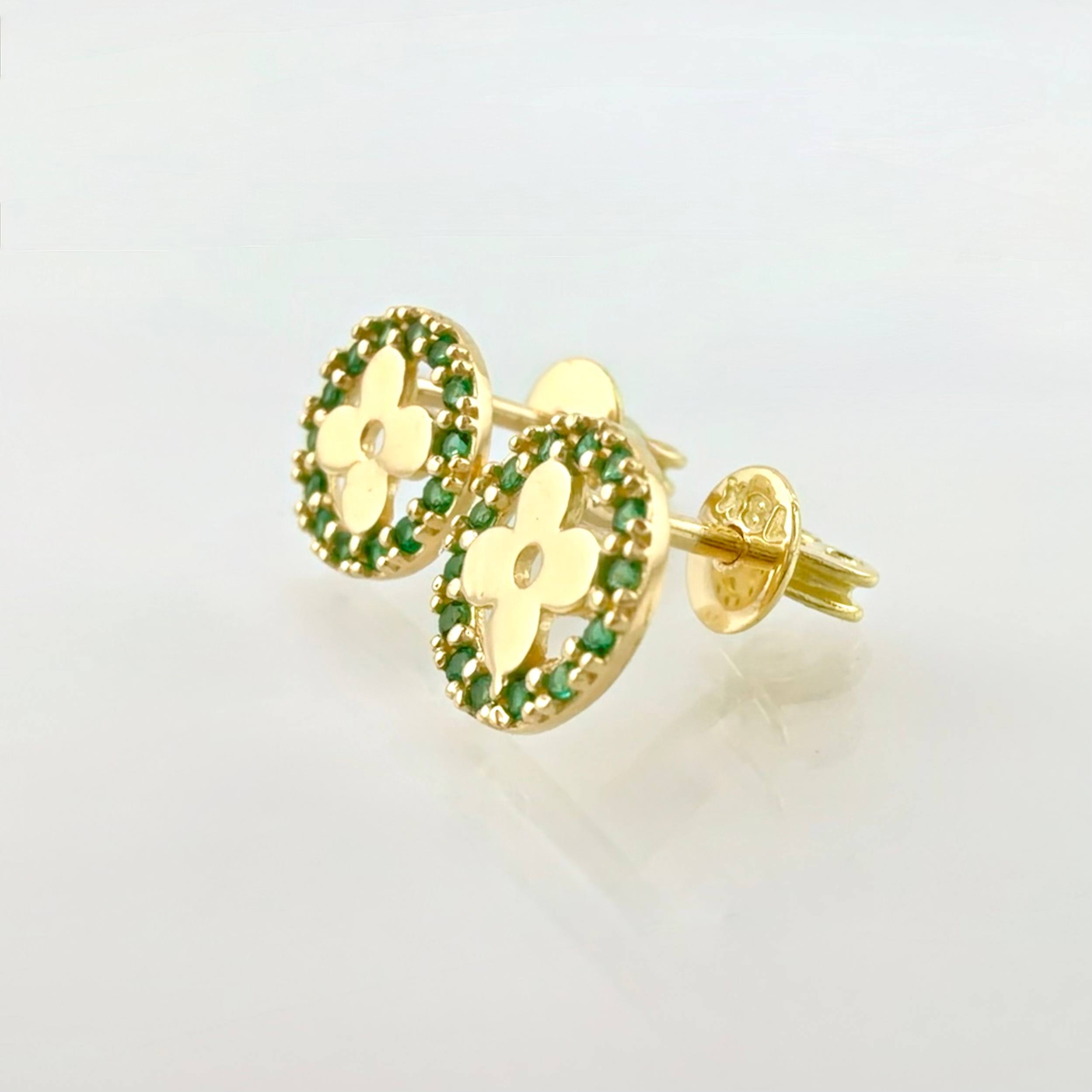 Topos Circulo Flor 1.6gr / 8mm Oro Amarillo 18K