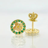 Topos Circulo Flor 1.6gr / 8mm Oro Amarillo 18K