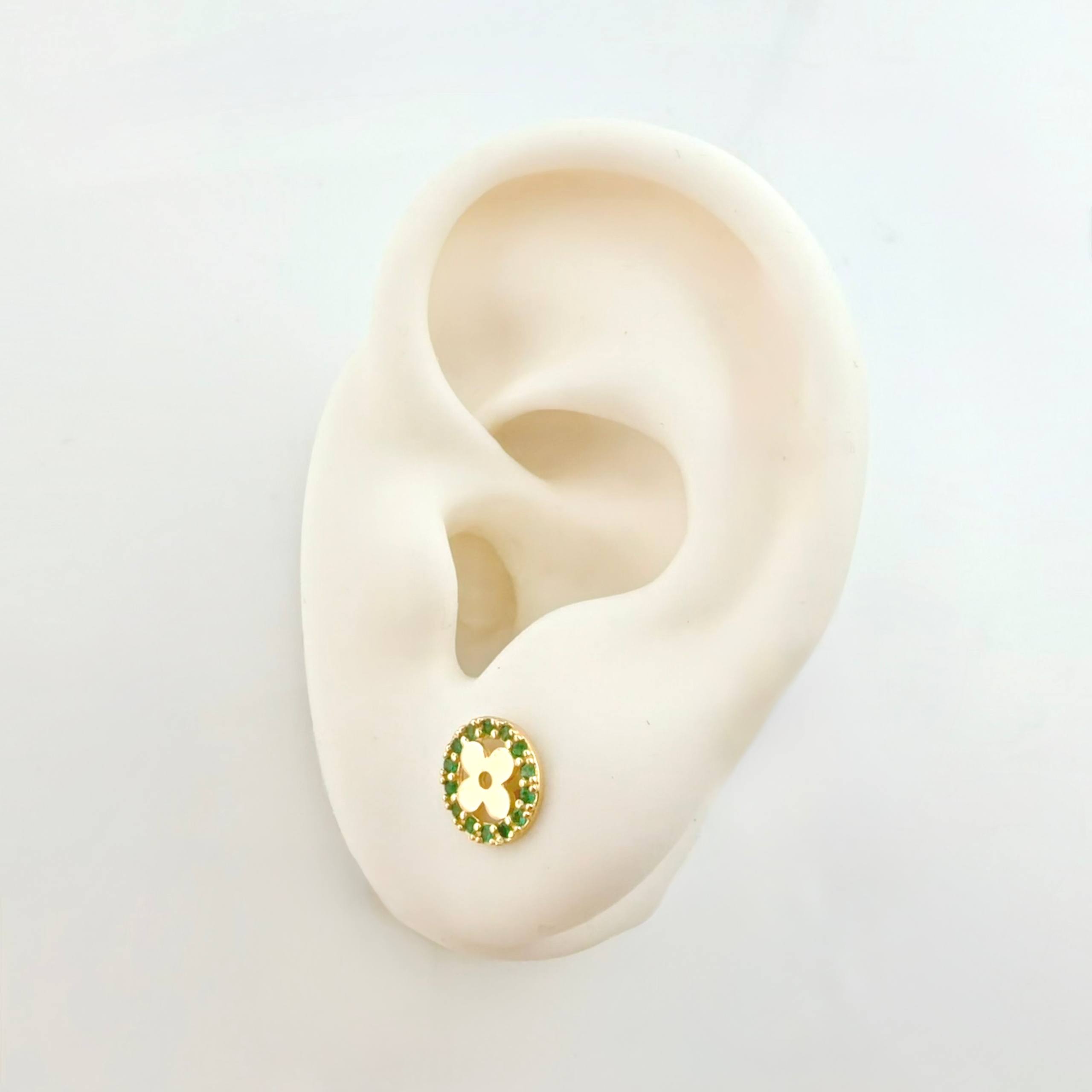Topos Circulo Flor 1.6gr / 8mm Oro Amarillo 18K
