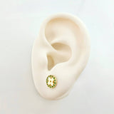 Topos Circulo Flor 1.6gr / 8mm Oro Amarillo 18K