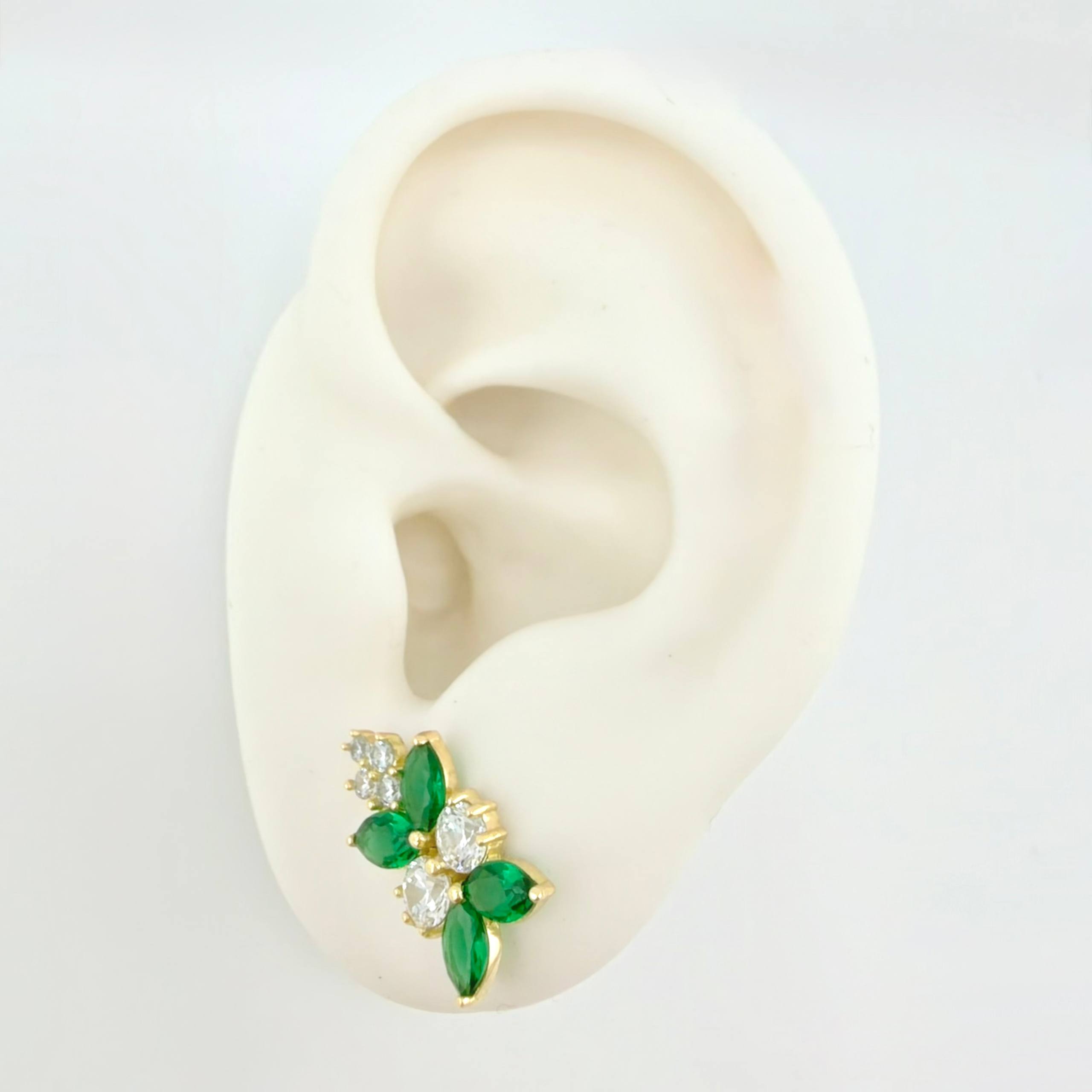 Topos Hoja En Secuencia 2.6gr / 1.5cm / Oro Amarillo 18K