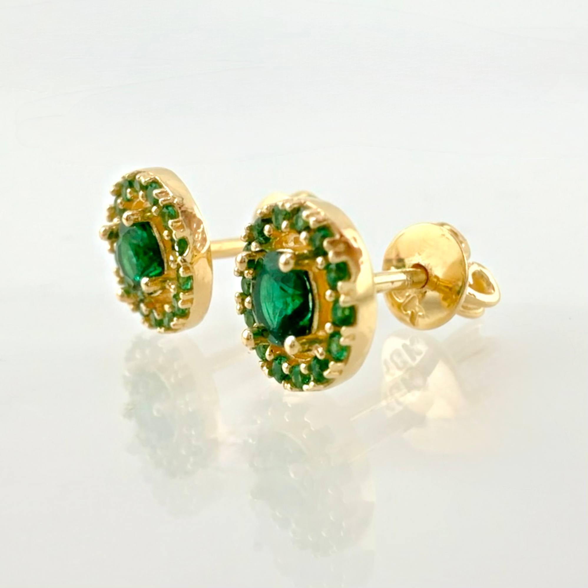 Topos Circulo Halo 1.95gr / 6mm Oro Amarillo 18K *