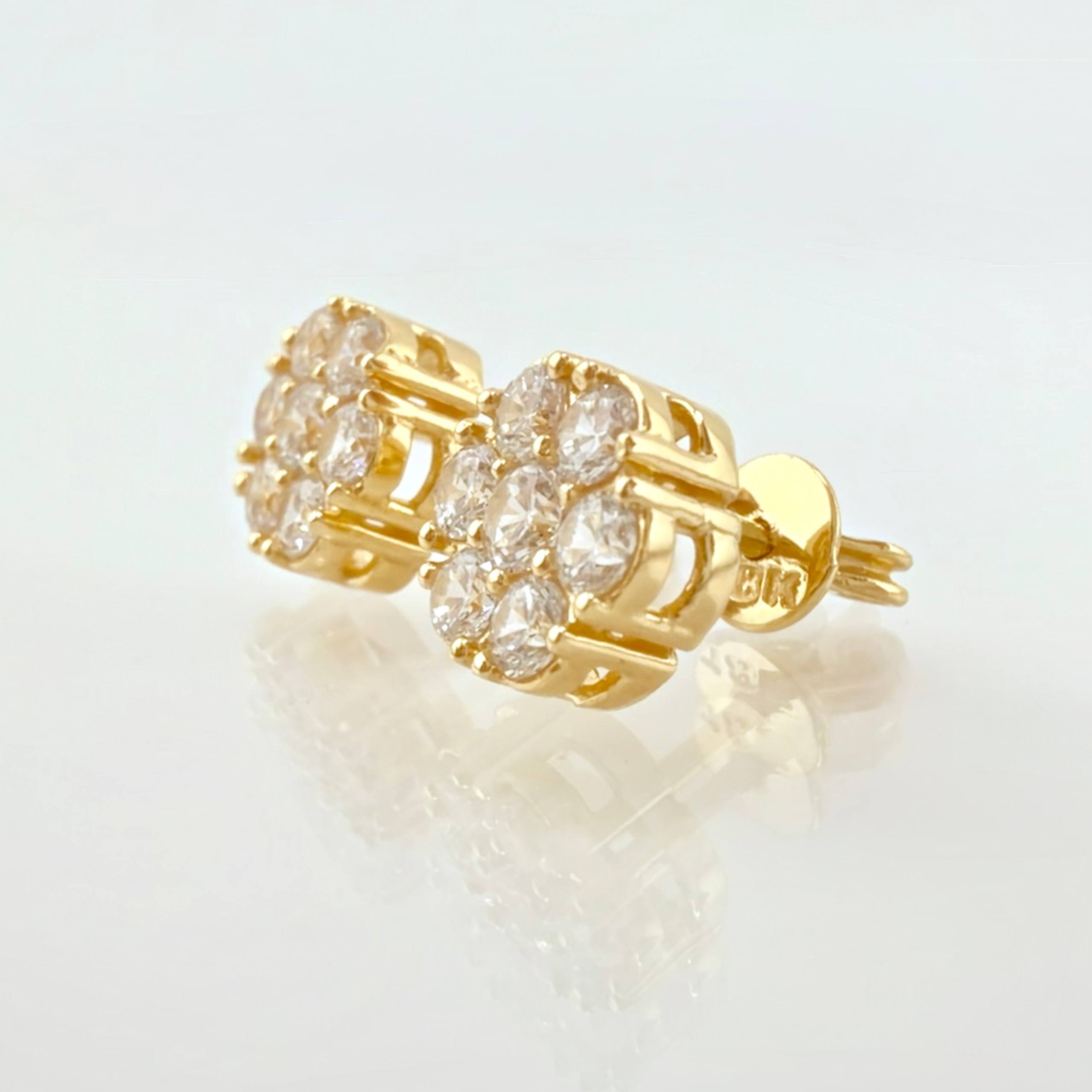 Topos Flor Canasta 2.65gr / 7mm Oro Amarillo 18K *