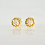 Topos Circulo Doble Liso 1.5gr / 5mm Oro Amarillo 18K