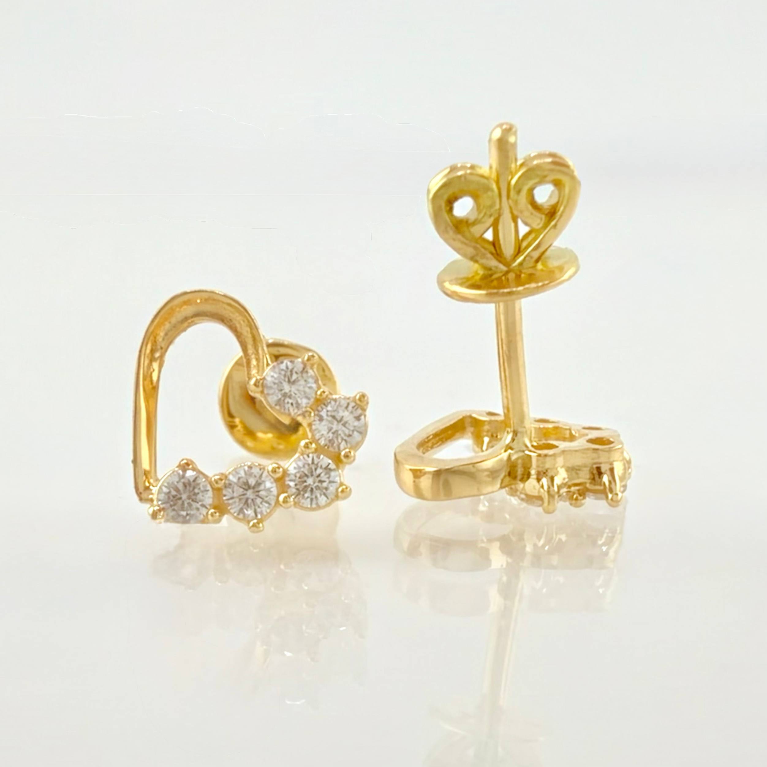 Topos Corazon Medio 1.6gr / 8mm Oro Amarillo 18K *
