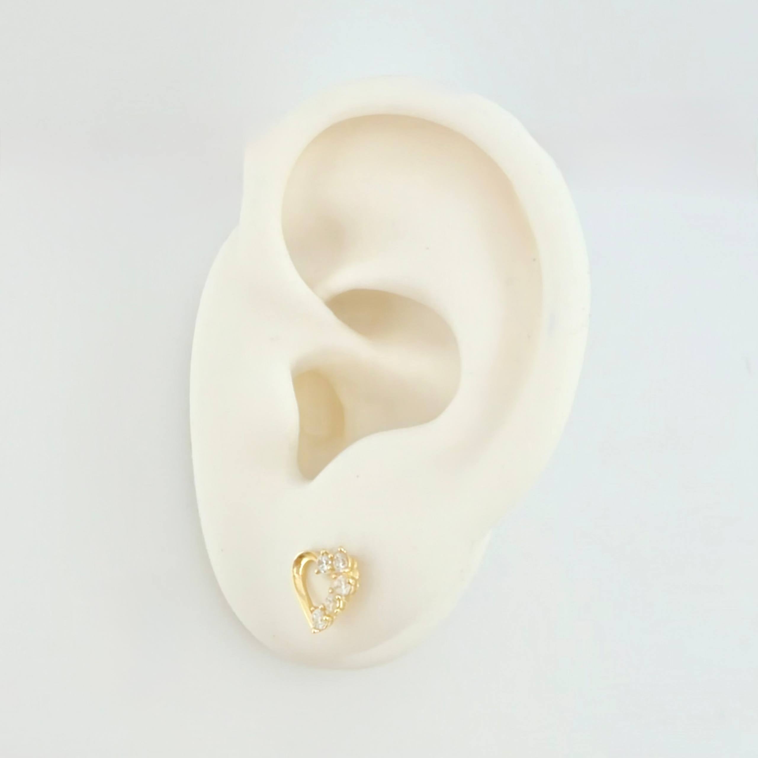 Topos Corazon Medio 1.6gr / 8mm Oro Amarillo 18K *