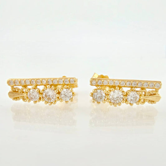 Topos Carril Trio De Liz 2.55gr / 1.5cm / Oro Amarillo 18K