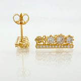Topos Carril Trio De Liz 2.55gr / 1.5cm / Oro Amarillo 18K