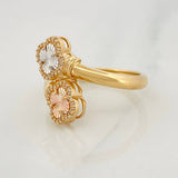 Anillo Trebol 3.5g / T8 3/4 Tres Oros 18K