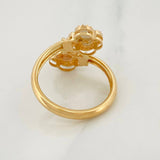 Anillo Trebol 3.45g / T7 3/4 Tres Oros 18K