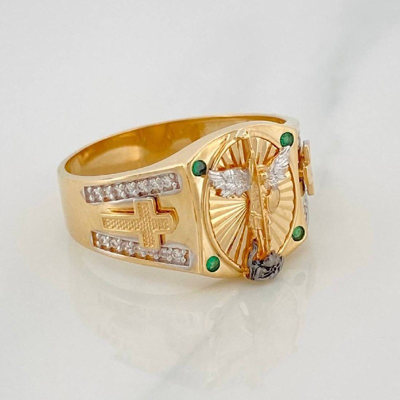 Anillo Arcangel San Miguel 6.3g / T11 1/4 Tres Oros 18K