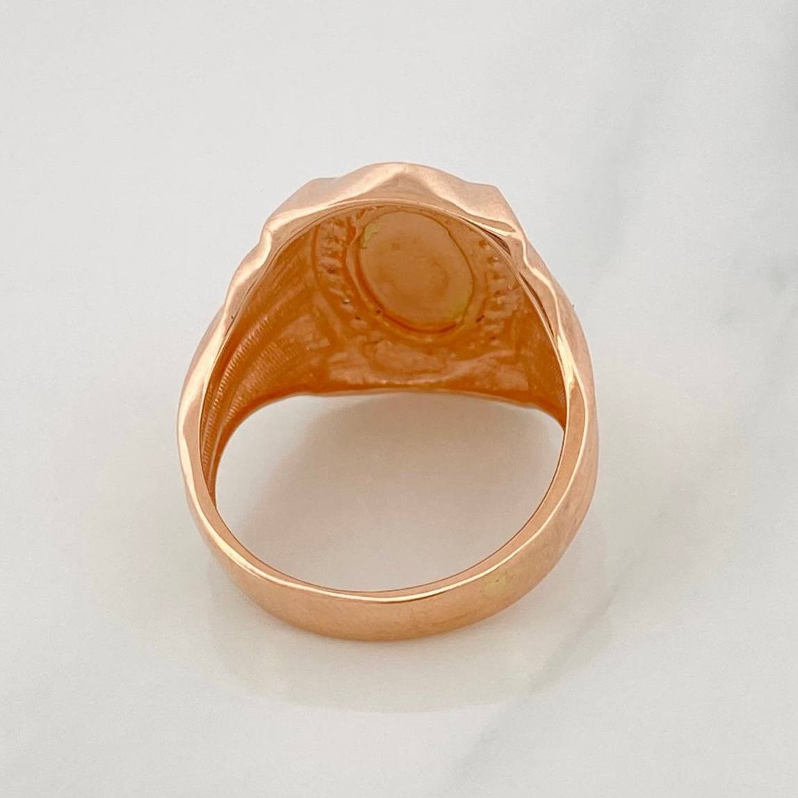 Anillo Virgen de Guadalupe 6.4g / T7 1/4 Dos Oros Blanco Rosa 18K