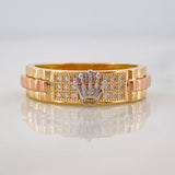 Anillo Correa Corona 3.55g / T6 1/2 Tres Oros 18K