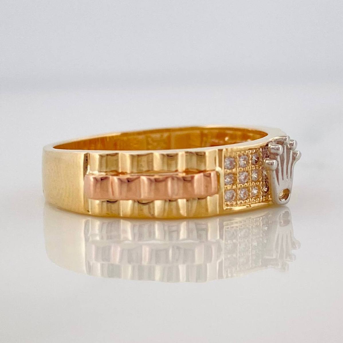 Anillo Correa Corona 3.55g / T6 1/2 Tres Oros 18K