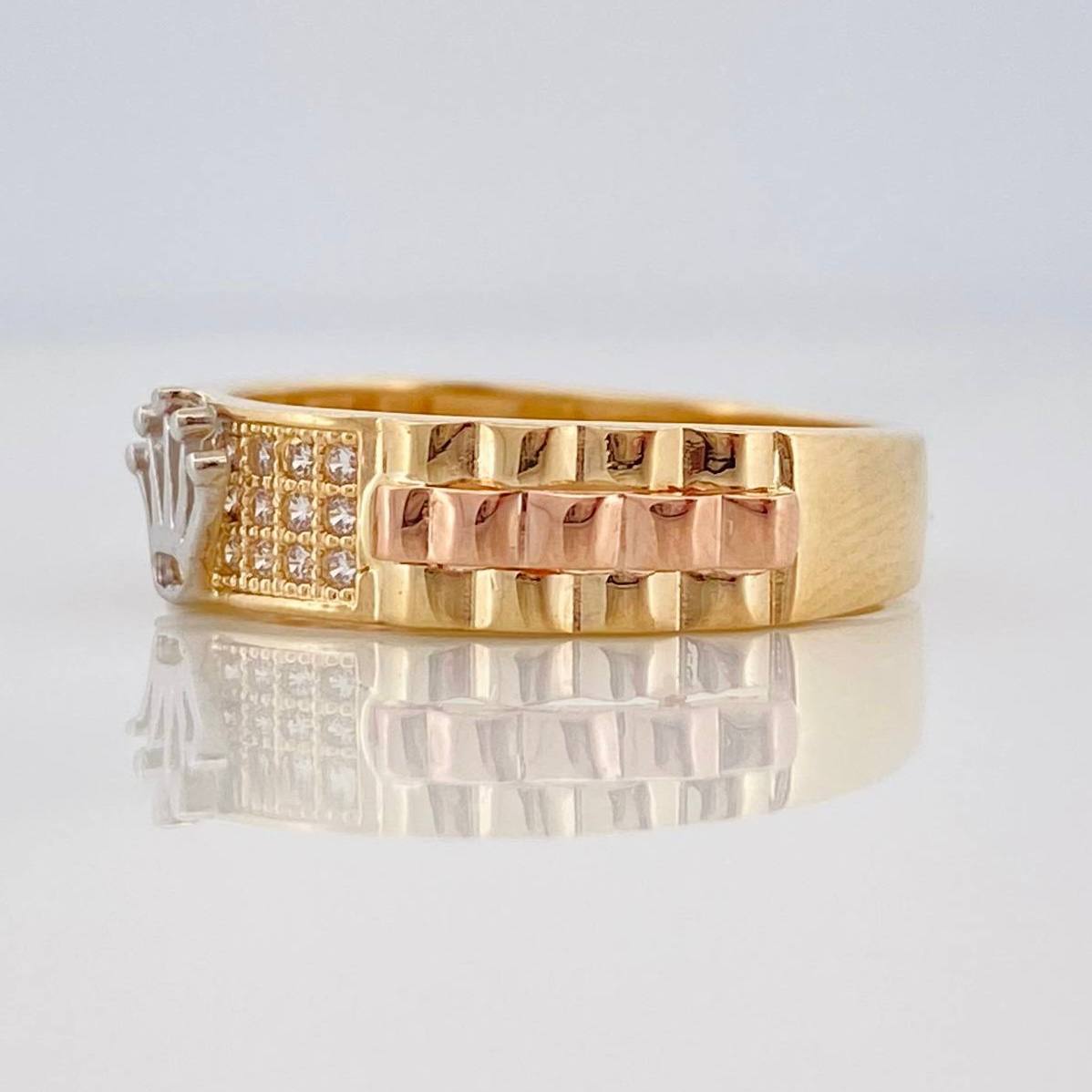 Anillo Correa Corona 3.55g / T6 1/2 Tres Oros 18K
