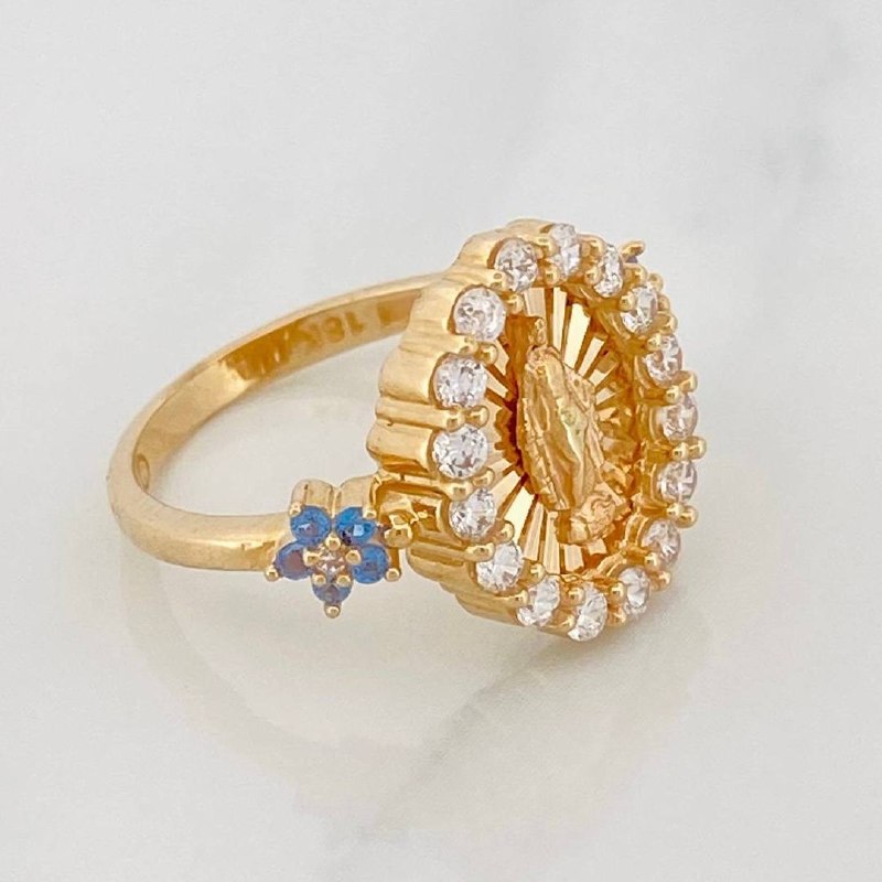 Anillo Virgen Milagrosa 3.15g / T4 1/2 Oro Amarillo 18K