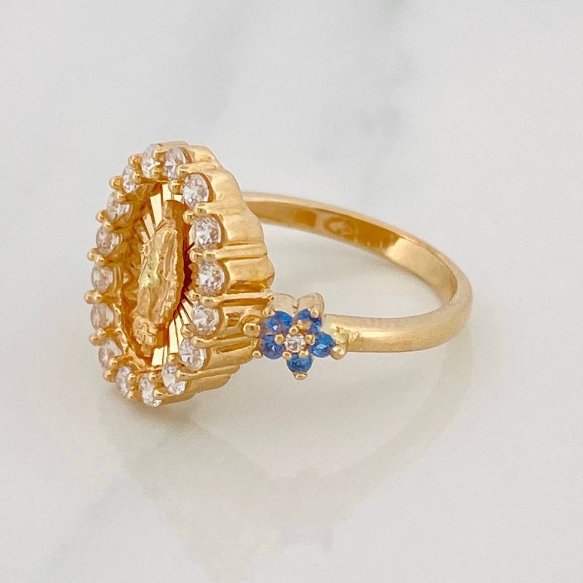 Anillo Virgen Milagrosa 3.15g / T4 1/2 Oro Amarillo 18K