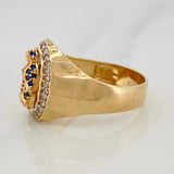 Anillo Virgen de Guadalupe 4.7g / T7 1/2 Dos Oros Amarillo Blanco 18K