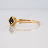 Anillo Trebol 1.25g / T7 3/4 Oro Amarillo 18K