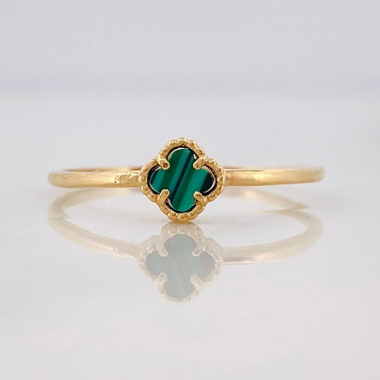 Anillo Trebol 1.2g / T7 1/2 Oro Amarillo 18K