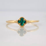 Anillo Trebol 1.2g / T7 1/2 Oro Amarillo 18K