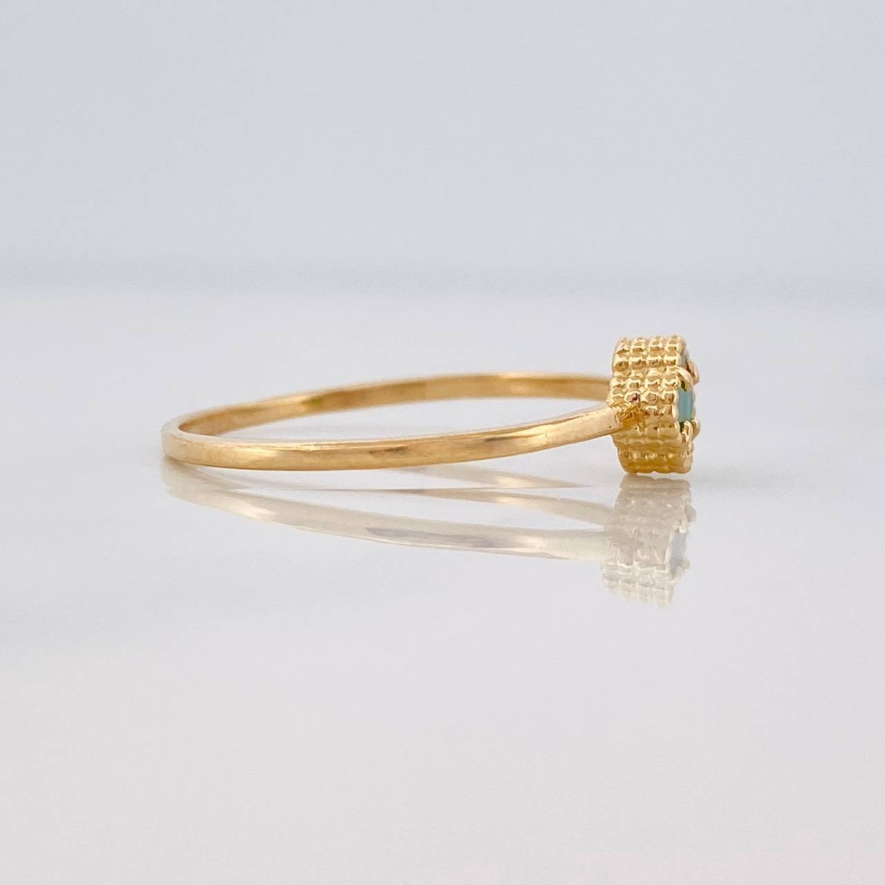 Anillo Trebol 1.2g / T7 1/2 Oro Amarillo 18K