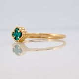 Anillo Trebol 1.2g / T7 1/2 Oro Amarillo 18K