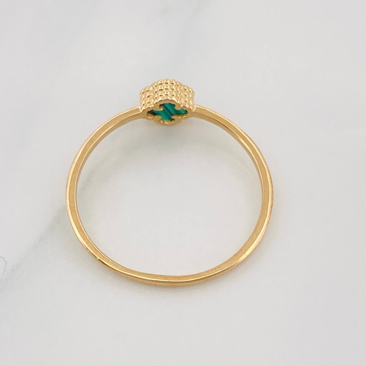 Anillo Trebol 1.2g / T7 1/2 Oro Amarillo 18K