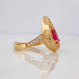 Anillo Lagrima 4.45g / T6 1/4 Oro Amarillo 18K