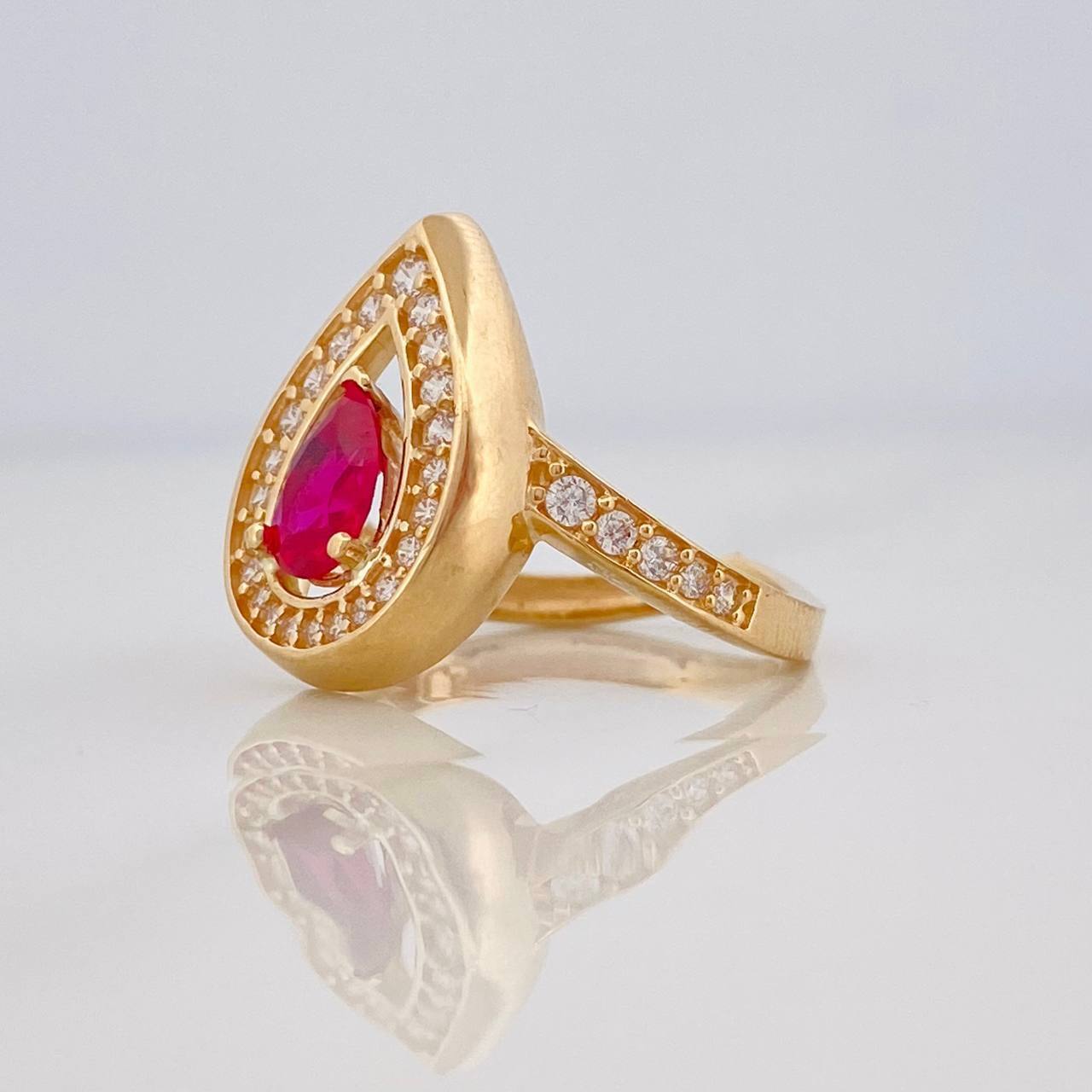 Anillo Lagrima 4.45g / T6 1/4 Oro Amarillo 18K