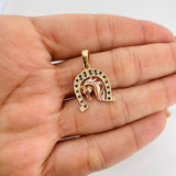 Dije Herradura Caballo 2.8g / 2.3cm Tres Oros 18K