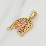 Dije Herradura Caballo 2.8g / 2.3cm Tres Oros 18K
