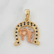 Dije Herradura Caballo 2.8g / 2.3cm Tres Oros 18K