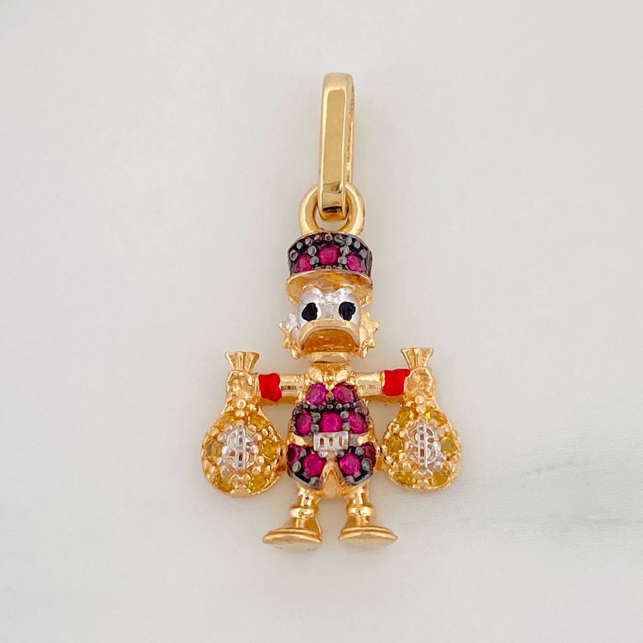 Dije Pato Bolsas Dinero 1.65g / 2.2cm Tres Oros 18K