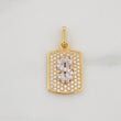 Dije Signo Peso 2.5g / 2.2cm Dos Oros Amarillo Blanco 18K
