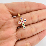 Dije Cruz Tupida 1.55g / 2.4cm Tres Oros 18K