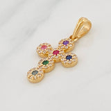 Dije Cruz Tupida 1.55g / 2.4cm Tres Oros 18K